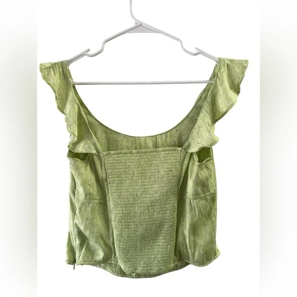 Free people green corset tank top blouse - Picture 3 of 4